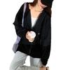 Women's Trendy 2025 Spring & Autumn Loose Zipper Long Sleeve Plus Size Cardigan Hoodie