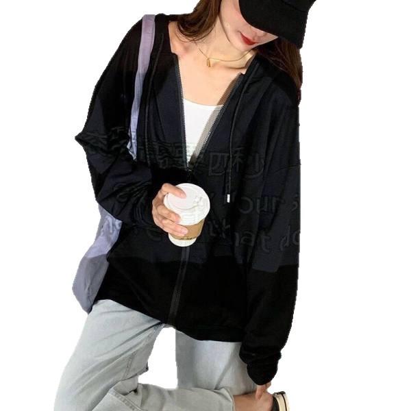 Women's Trendy 2025 Spring & Autumn Loose Zipper Long Sleeve Plus Size Cardigan Hoodie