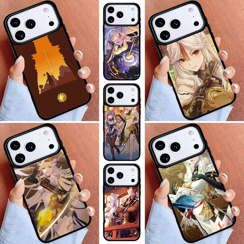 Genshin Impact NingGuang Phone Case for iPhone 16e 15 14 13 12 17 Pro Max Plus Air 17pro Cover Coque