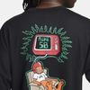 Nike Sb Gedrucktes Muster Rundhals Lässiges Langarm-T-Shirt Herren Tops Schwarz FQ3714-010