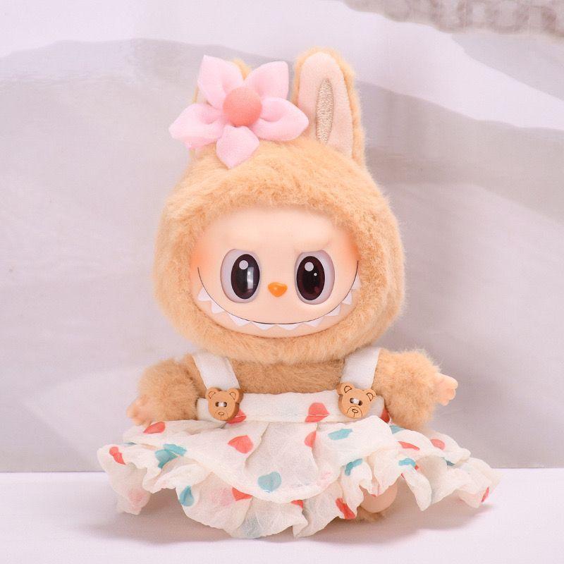 

Комплект юбки на бретелях Первое и второе поколение Labubu Сидящая Вечеринка Виниловый Слепой Бокс Шкив Ткань Одежда Милая Юбка Детская Одежда only clothes