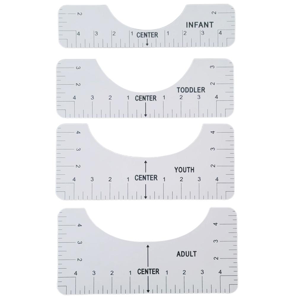 T Shirt Ruler Guide Measurement Tool T Shirt Centering Tool Alignment Guide for Fabric Cutting Sewing Crafts