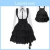 Atemberaubendes klassisches Lolita-Kleid für Damen in Schwarz, perfekt für Vintage-Anime-Cosplay-Events