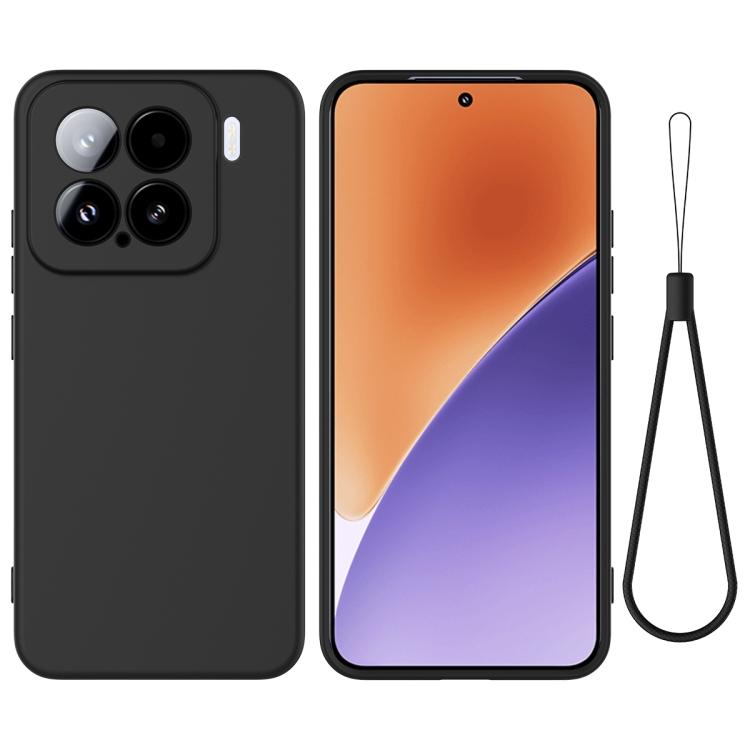 For Xiaomi 15 Solid Color Liquid Silicone Dropproof Full Coverage Phone Case For Xiaomi 15&Opp Bag красный