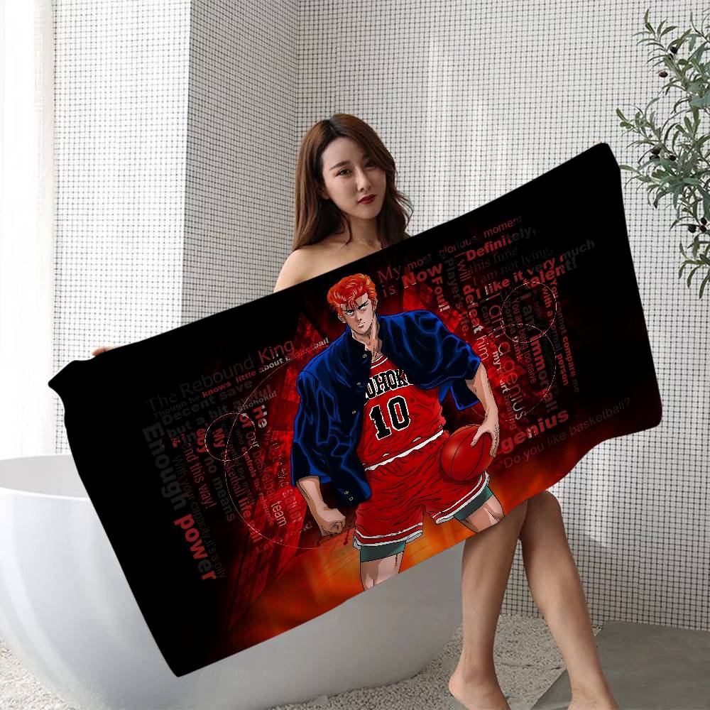 Basketball Anime S-Slum D-Dunk Beach Towel Colorful Bath Towels For Girl Microfiber Quick Dry Sand Beach Yoga Gym Pool