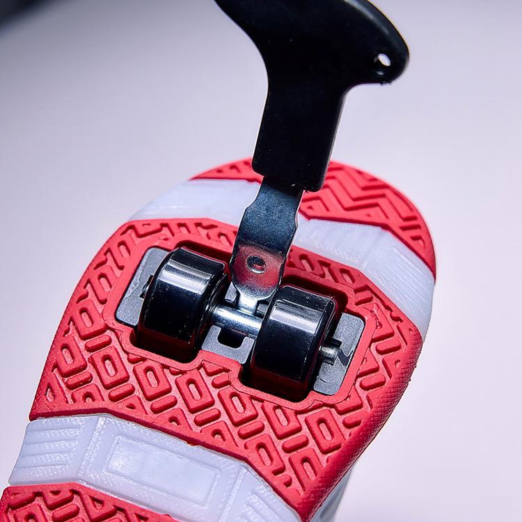 Kids' Light-Up Roller Sneakers: Four-Wheel Invisible Skates