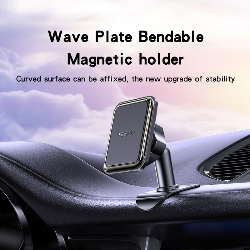 YESIDO C204 Selbstklebende Unterseite Auto Armaturenbretthalterung Handyhalterung Halterung Magnetischer Handyhalter