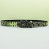 Rhinestone Tiger Claw Buckle Belt - Y2K Punk Rivet Women's Snake Skin Belt