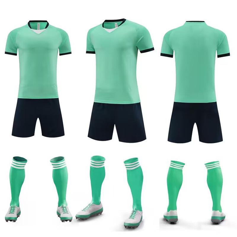 Men's Summer Short Sleeve Breathable Football Jersey Set - Adult & Children