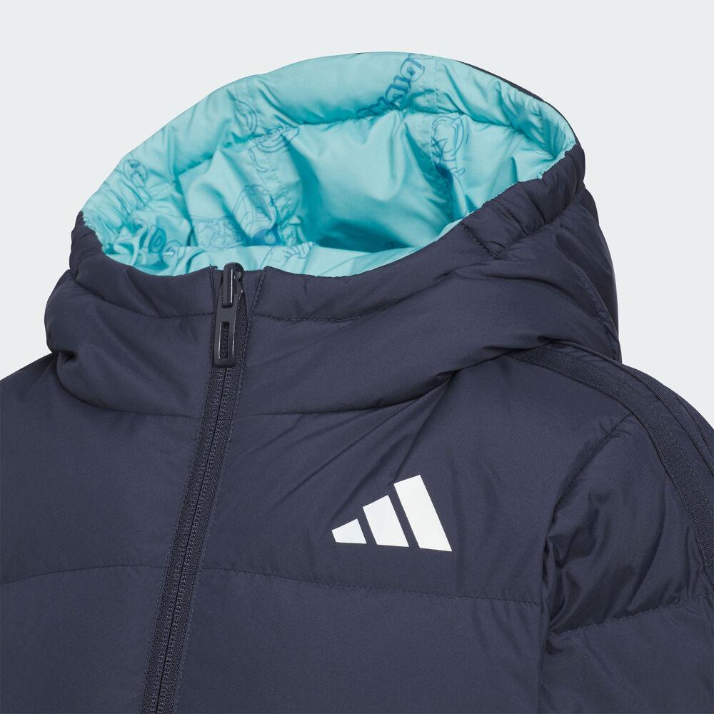 Adidas Down Jacket Duck Down Reversible Casual Warm Windproof Mid-Length Kids outerwear Legendary-Ink-Blue Light-Mint KC2817
