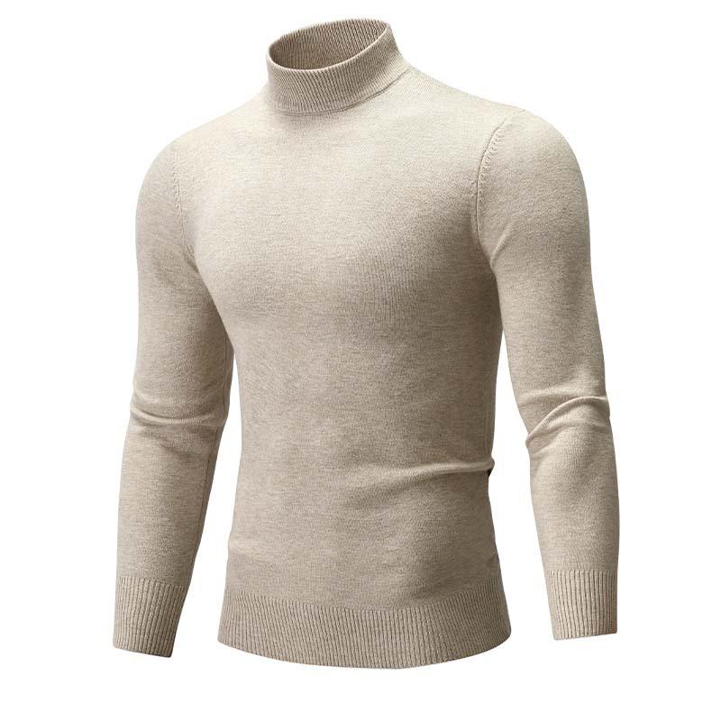 Men S Half Turtleneck Knit Sweater Solid Color Casual Spring Autumn