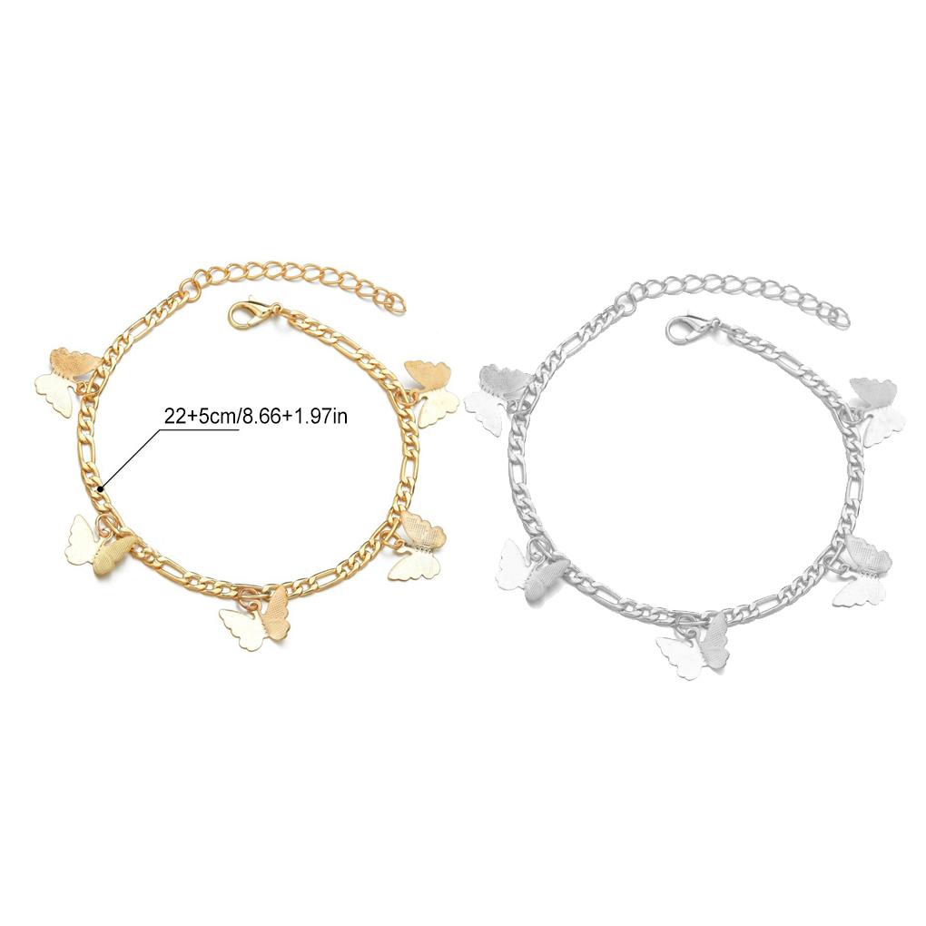 Anklets Elegant Style Accessory Valentines Jewelry Bracelets Day Ankle Hanging Simple Butterflies Fashion Foot for Women
