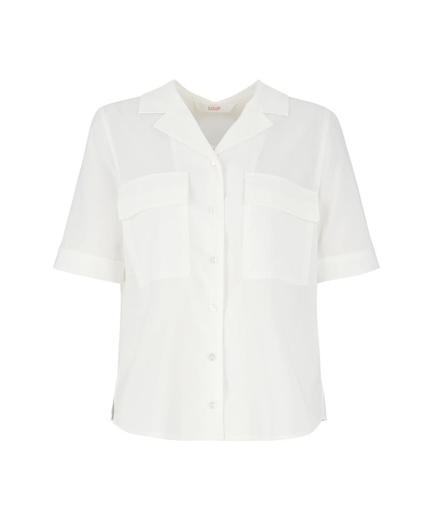 SOUP Open Collar Double Pocket Short Sleeve Shirt (Oa6Sst5)