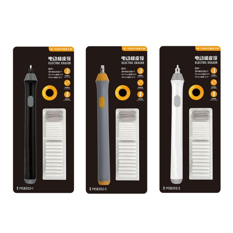 Electric Eraser Kits Battery Operated Pencil Eraser with Replacement Refills for Sketching Drafting Drawing