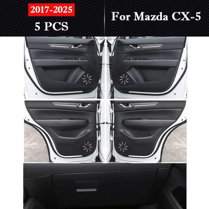 Per Mazda CX-5 2013 - 2026 Protezione Anticalcio Portiera Auto Interni in Pelle Protezione Anti Sporco Adesivi Decorativi Adesivi Accessori