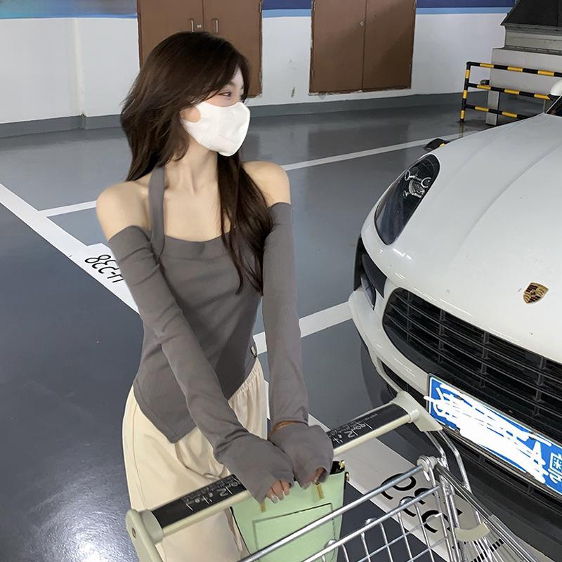 Chic One-Shoulder Short Tops for Women - Spring & Autumn 2022 Collection