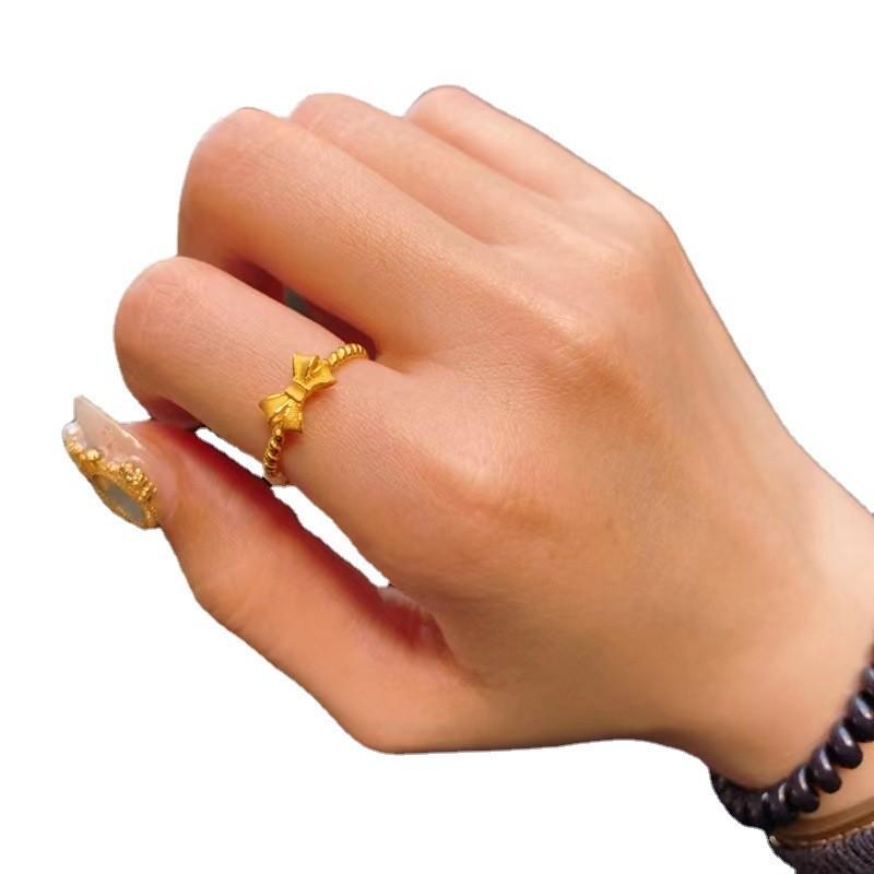 2022 Stunning New Style Brass Gold Plated Women Butterfly Ring Geometric Design For Lovers Nature
