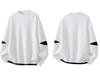 Autumn/Winter American Trend Brand Heavyweight Men's Patchwork Round Neck Long Sleeve Sports Hoodie