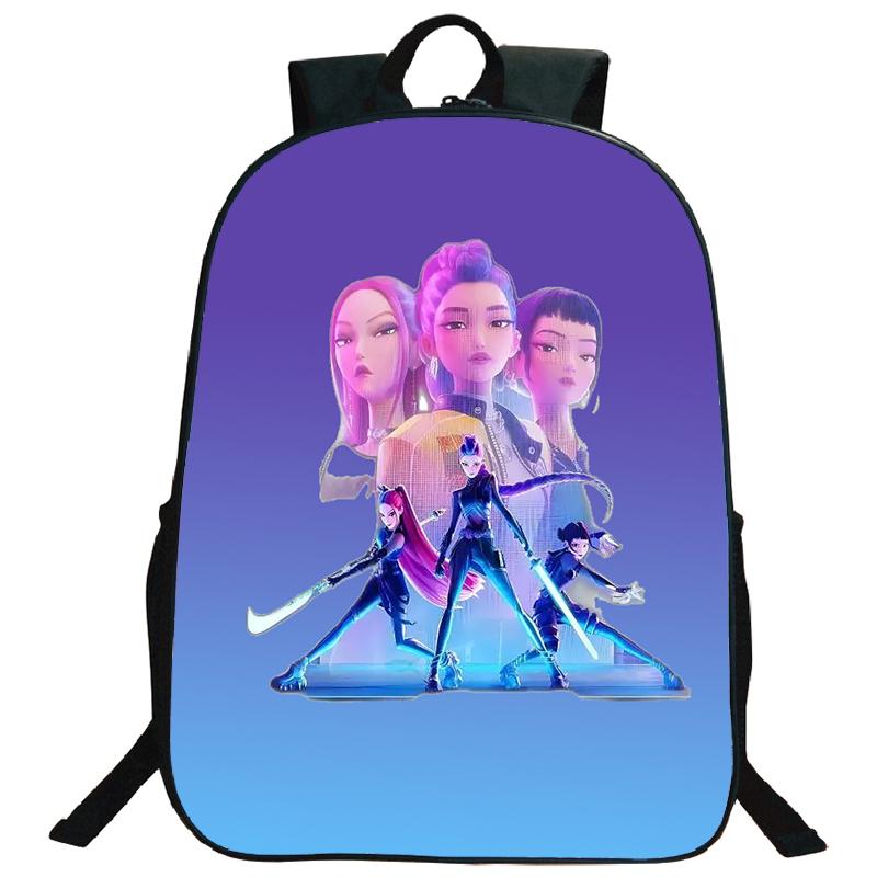 

KPop Demon Hunters Backpack Children Huntrix Girl Zoey Rumi Mira Students Back to School Rucksack Saja Boys Teens Travel Shoulder Bag 21