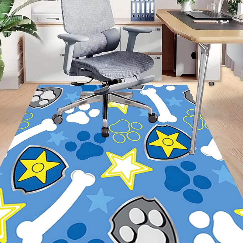 1PC Paw prints Star Non-Slip Floor Carpet Compatible for Office&Living Room&Bedroom&Dining room - Flat-Weave Machine-O345