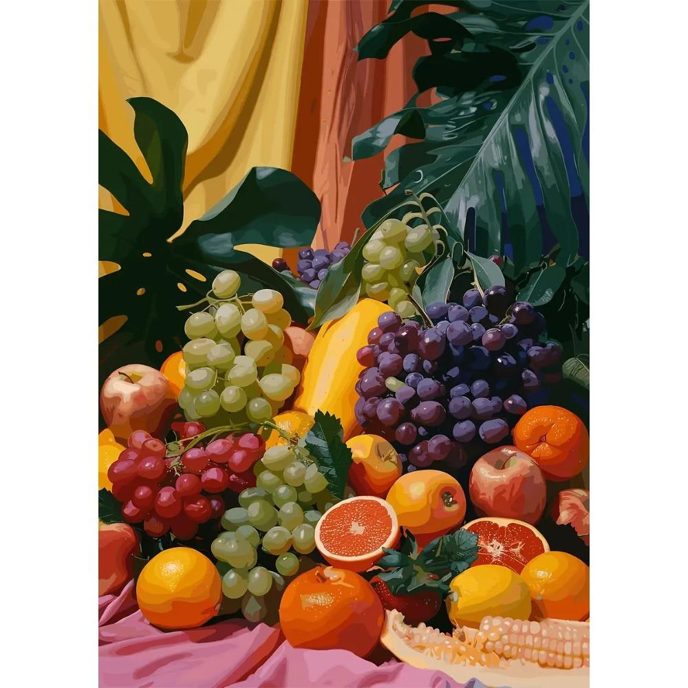 Vintage Küche Früchte Stillleben Poster Landküche Gesunde Lebensmittel Drucke Leinwandmalerei Wandbilder Heimküchendekor