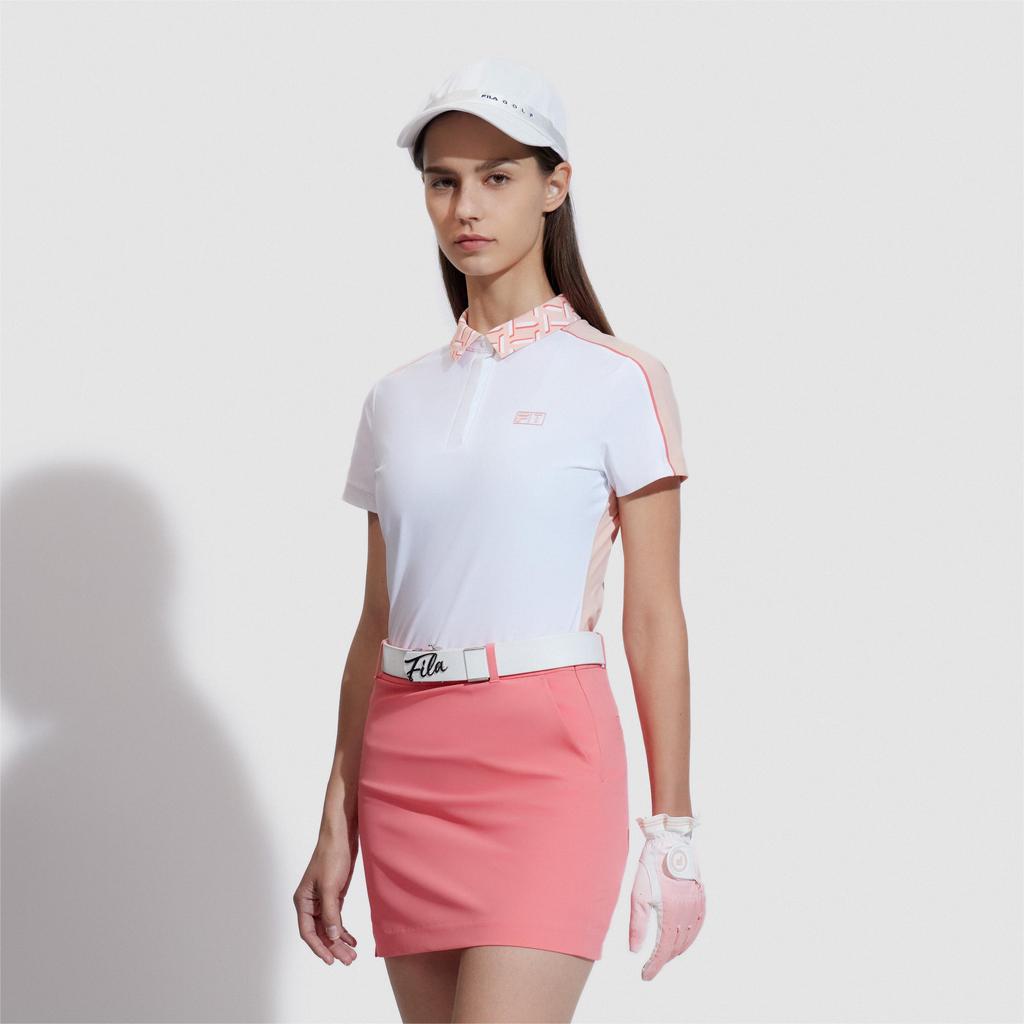 New FILA Polo Shirts Women's Peach Ice Cream Powders A11W425122FPK