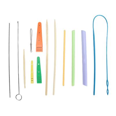 Strumento per infilare e girare tubi di tessuto Cordino elastico Giratubi di tessuto Strumenti per cucito per fiocchi fai-da-te