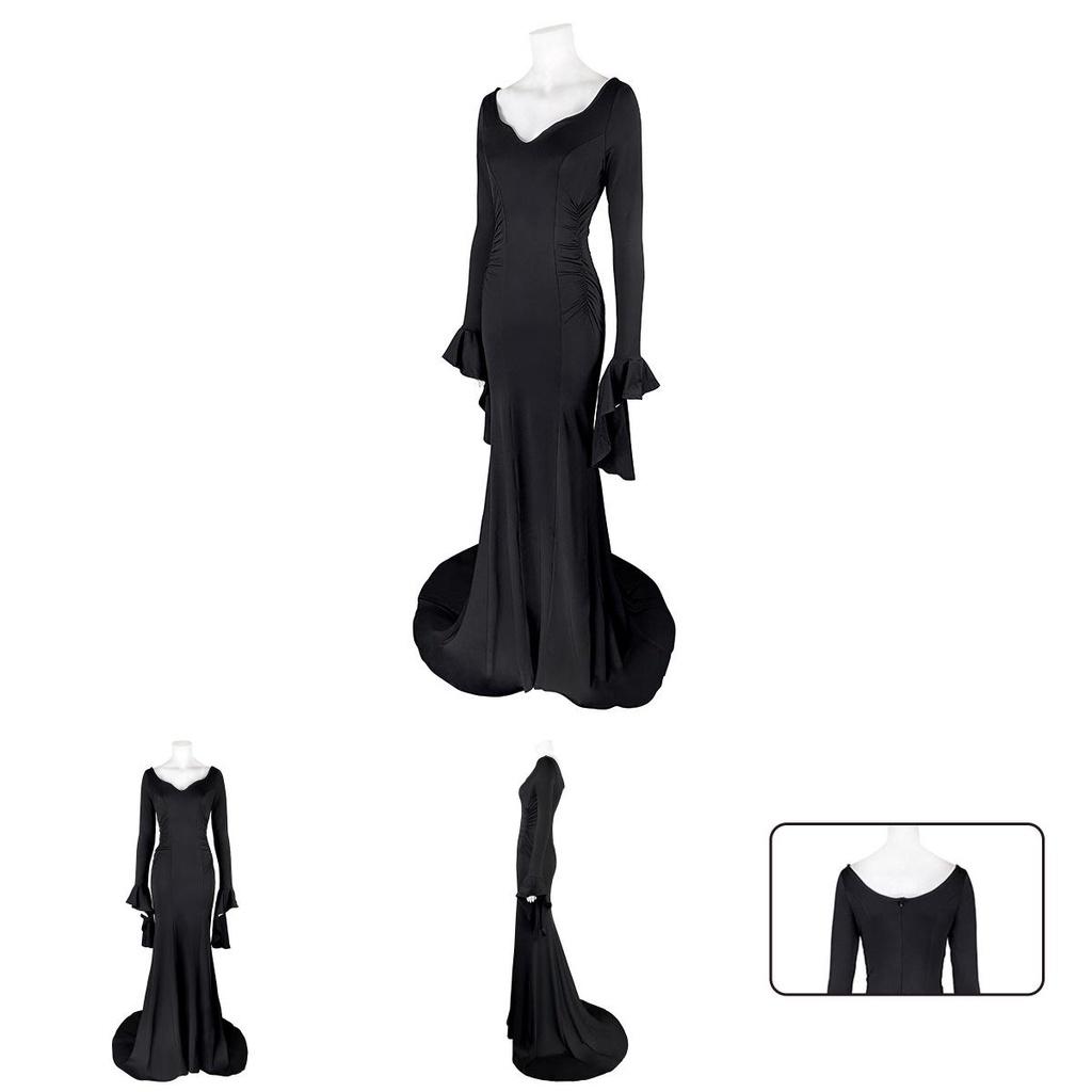 Sexy Morticia Addams Dress Gothic Cosplay Suit From The Addams Family