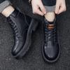 Big yellow boots men's autumn and winter new velvet Martin boots men's retro matte men's versatile casual trend high-top shoes