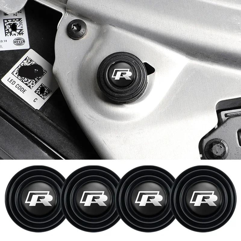 CAT1 4pcs Car Door Shock Stickers Absorber Soundproof Buffer Pier for Volkswagen VW RLine Polo Golf GTI Jetta Beetle Tiguan Passat B6