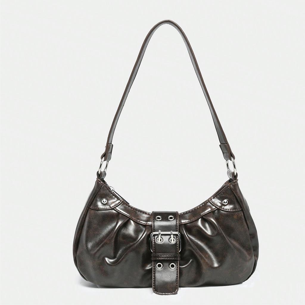2025 New Underarm Bag Meilad Style Spicy Girl Y2K Handheld Small Bag Retro Waste Earth Style Vintage Leather Shoulder Bag