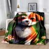 Lindo perro de dibujos animados Husky, Samoye, Chihuahua, Koki Pomeranian, manta suave para el hogar, dormitorio, funda de sofá, manta para niños
