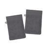 Lot de 2 gants de toilette 15 x 21 cm Lilas anthracite