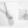 CC Pendant For Women No Chain Silver Color Trendy Jewelry Snowflake 1ct White Cubic Zirconia Flower Necklace Pendants CCN267
