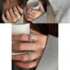 High Quality Adjustable Copper Ring For Women With Trendy Geometric Pattern And Chic Aesthetic