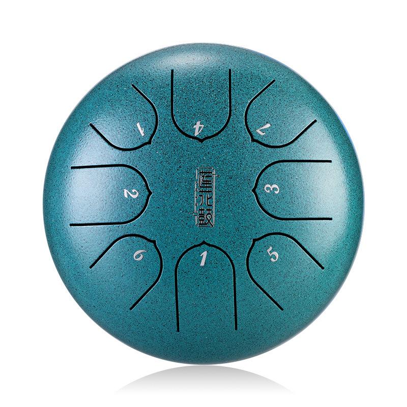 6 Inch 8 Note Tongue Drum Sound Therapy Steel Tongue Drums Healing Professional Percussion Music Instrument Accessories Children's Musical Taiko Drum