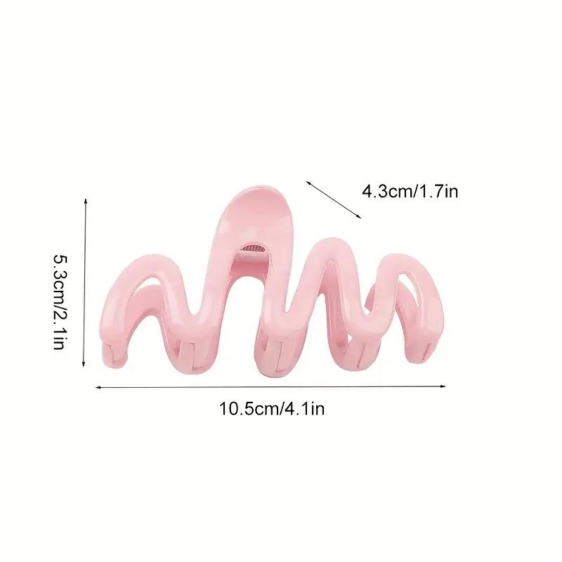 Wave Crab Claw Clips Women Korean Plastic Shark Hair Clips Geometri Høy Hestehale Barrette Hårnål Jente Hårtilbehør