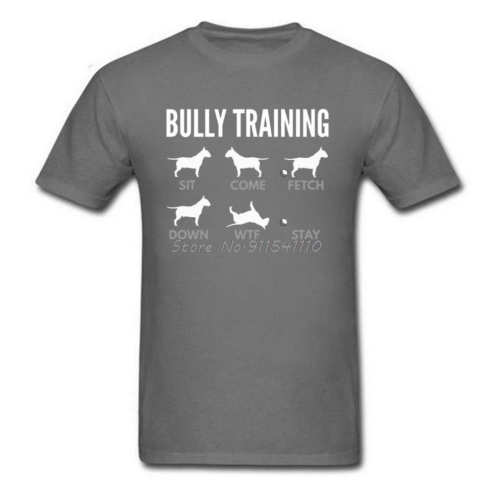 Funny T-shirt Men English Bull Terrier Bully Train Tshirt Dog Father T Shirt Lovely Design Clothing O-Neck Streetwear