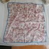Breathable Flower Printed Scarf Satin Fabric Bandana Head Scarf Square Headband  Women's Accessory