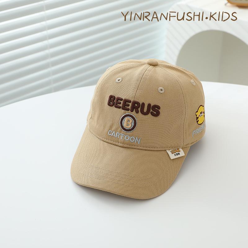 

Korean Version of Children s Baseball Cap Boy Baby Spring and Autumn Girls Baseball Cap Sun Protection Medium Large Children Pure Cotton Thin Style (50-53cm)