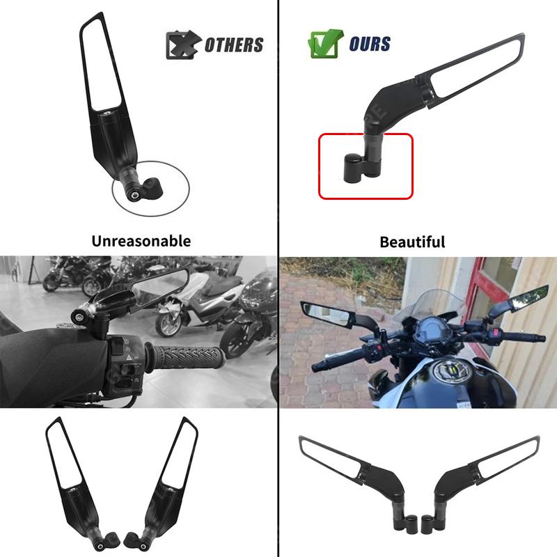 For Honda NC750 NC700 CB599 / CB600 HORNET CBF600 1000 Motorcycle Wind Wing Side Rearview Mirror Adjustable Rotating Accessories