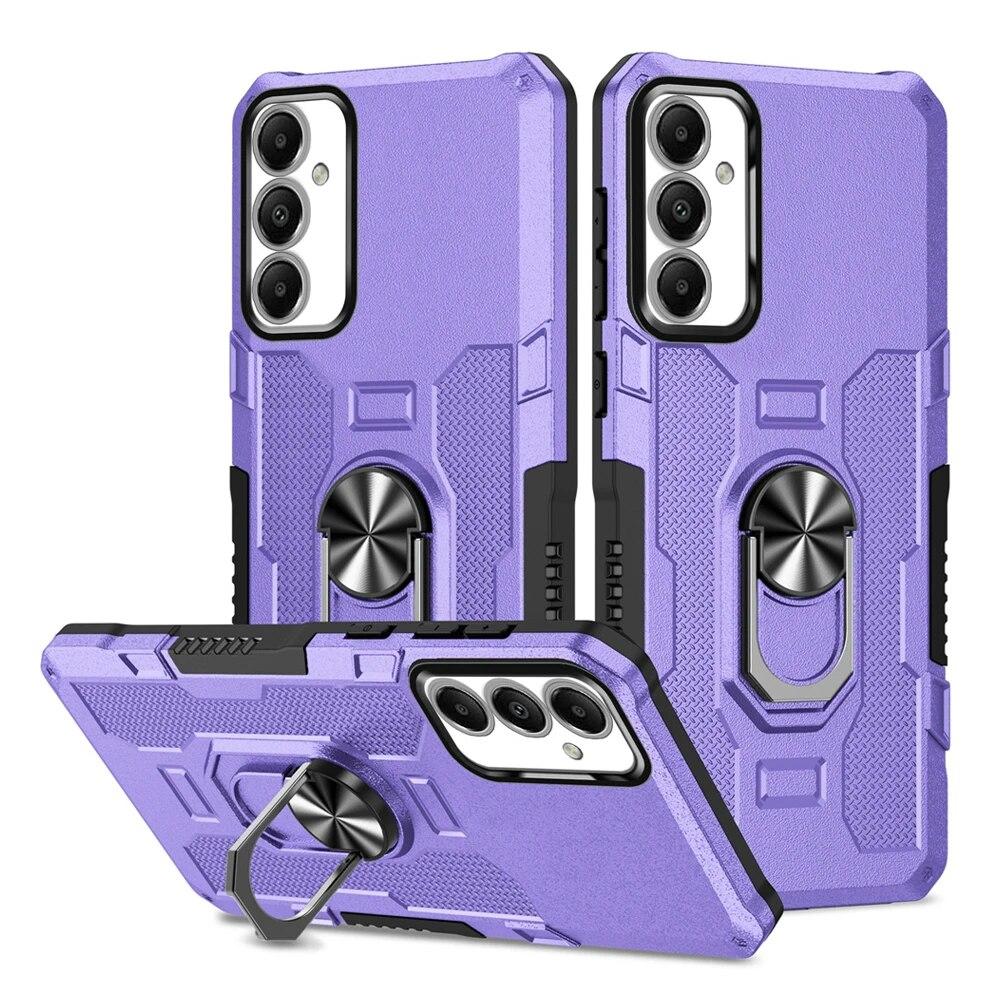 

Противоударный защитный чехол KEYSION для Samsung A55 5G A35 A25 A15 4G A05, силиконовый чехол с металлическим кольцом и подставкой + чехол для телефона из ПК для Galaxy A05S for Samsung A55 5G фиолетовый