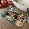 Cartoon cat pattern Floor Mat Rectangle Anti-slip Home Soft Badmat Front Door Indoor Outdoor Mat Welcome Doormat