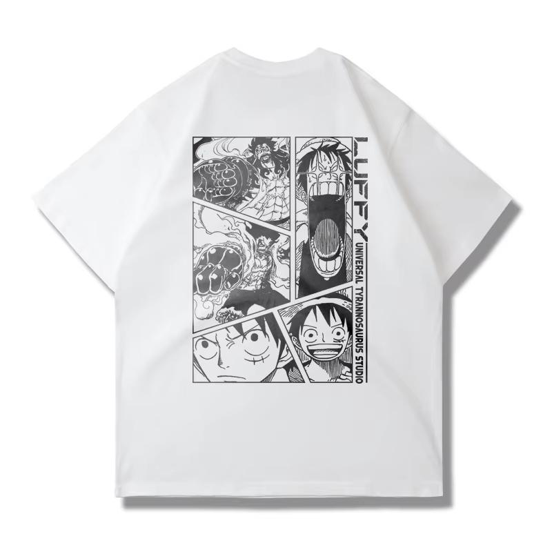 Japanese Anime ONE PIECE Collab Summer Oversized Trendy Unisex Short Sleeve T-shirt
