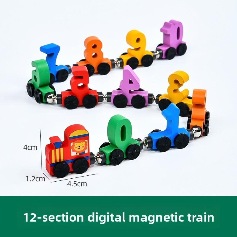 Wooden Magnetic Number Letter Lion Toy For Toddler Educational Play And Early Learning