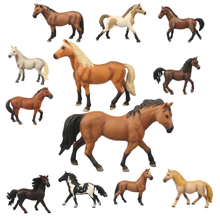 Cross-Border Quarter Horse White Pony Model Toy with Scene Accessories for Early Education