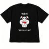 Funny Korean Cartoon Girl Print T-Shirt Women Weirdcore Aesthetic Graphic Tee Casual Loose O-Neck Tshirt Tops