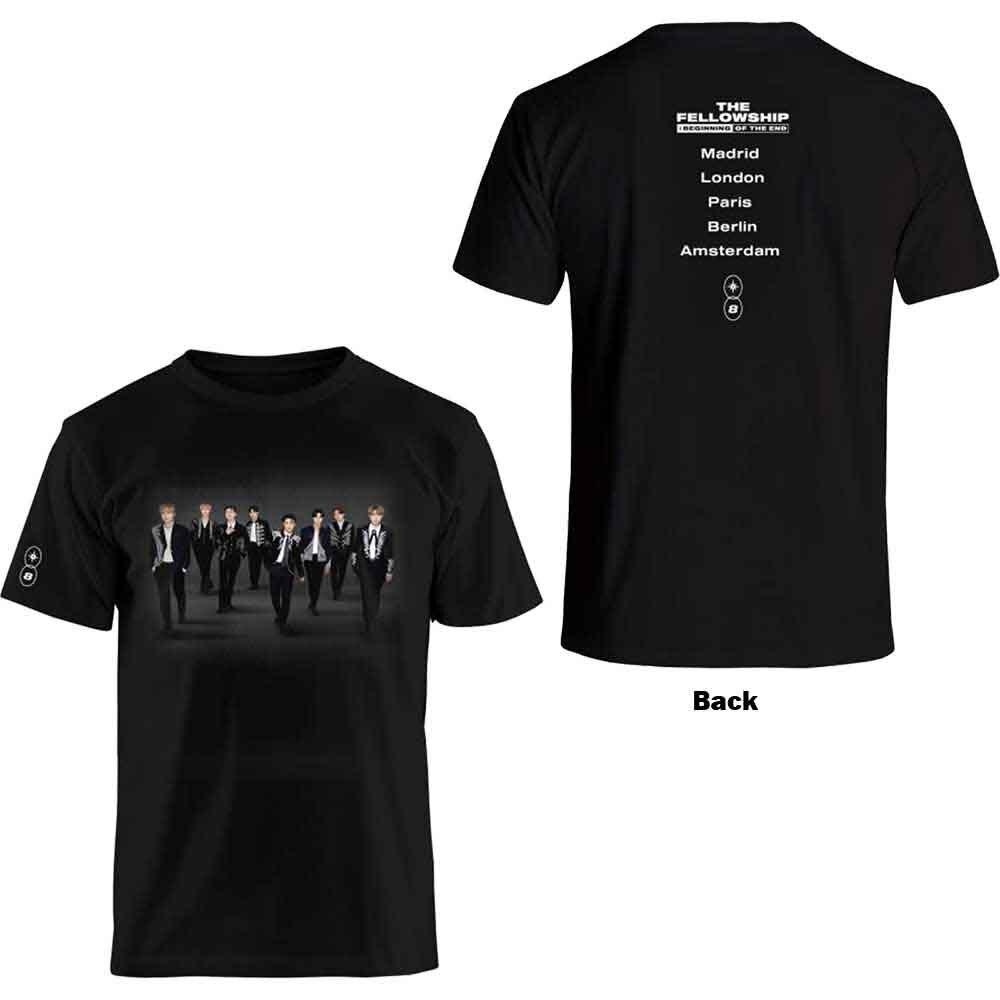 ATEEZ Fellowship Tour Euro Photo T-Shirt Black New Unisex T-Shirt XXL