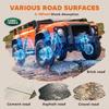 Kids Ride On Car with Remote Control, 4-Wheel Suspension, Soft Start, Music, Horn, LED Lights for 3-5 Years Old, Orange