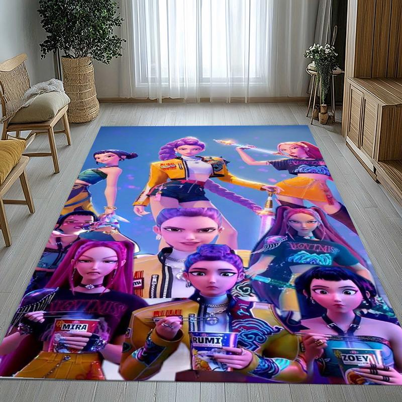 

K-Pop Demon Hunters Golden Saja Boys Living Room Non-Slip Area Rug Soft Carpet for Bedroom Playroom Sofa,Home Decor Doormat 40x60cm